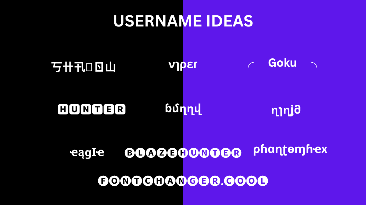 Username Ideas